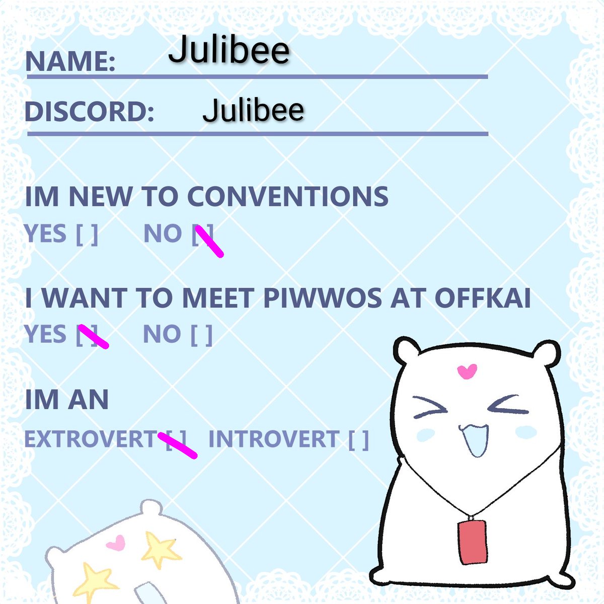 CaptainJulibee's tweet image. I'll be cosplaying Pillow on the saturday, so please don't hesitate to stop and chat a bit if you see me!! I'd love to meet more piwwos! 🩷