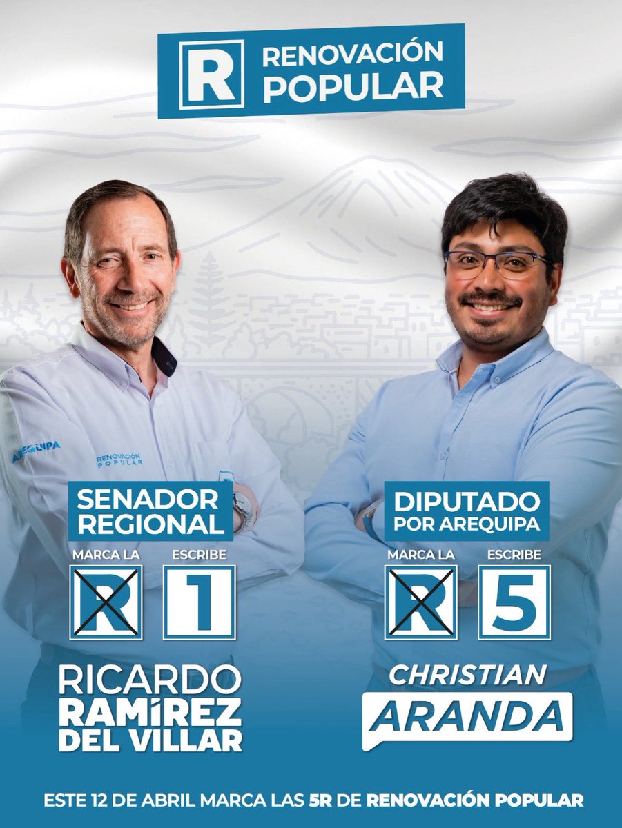 carandavas's tweet photo. Este domingo, tenemos la oportunidad de elegir una representación digna en la Cámara de Senadores y en la Cámara de Diputados. Una representación que defienda, sin titubeos, la dignidad humana, la vida, la familia, la libertad y la propiedad. Por eso, en Arequipa:

🐽 marcamos la R y escribimos el 1 para el Senado Regional.
🐽marcamos la R y escribimos el el 5 para Diputados.

Porque el cambio no llega solo. El cambio lo haces tú.
#arequipa #aqp #senador #diputado #melgar