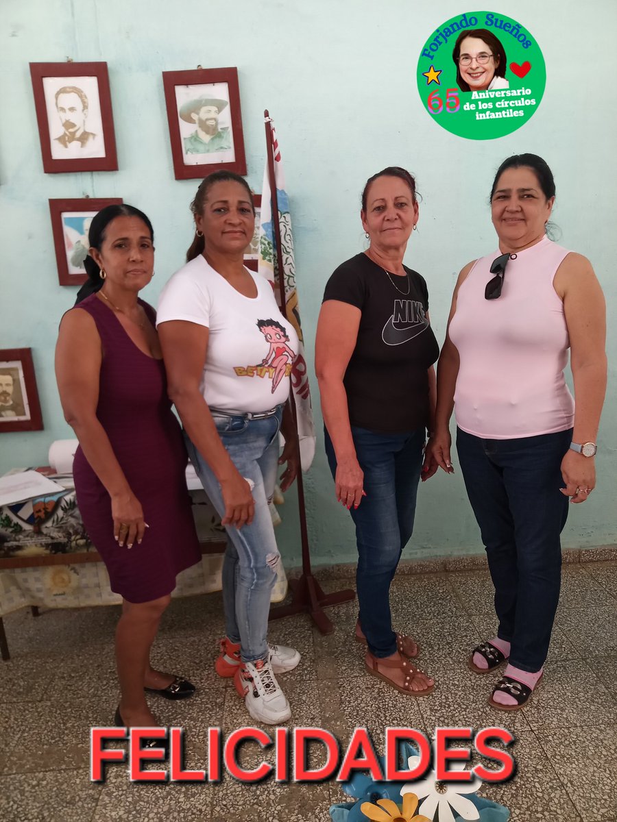CuetoEducadores's tweet photo. Reconocimiento y felicitaciones para el equipo metodológico de Primera Infancia, a propósito del 65 aniversario de los círculos infantiles y el 47 de la fundación del círculo infantil Sonrisas de Birán. @CiCueto @CubaMined @de_la61260 @NelsyYamirka #ForjandoSueños https://t.co/SYlnKtV2ue