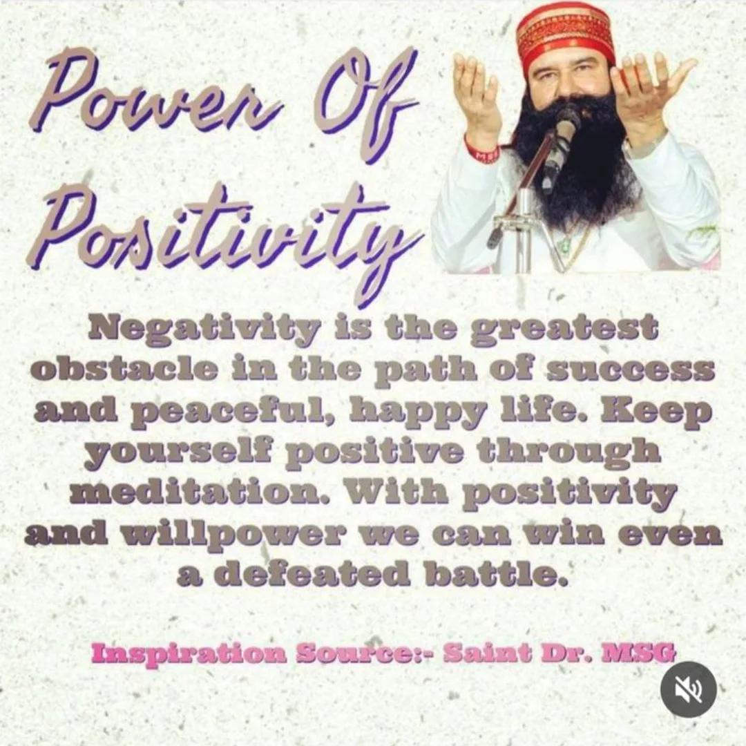 हम जेसी सोच रखते हैं हमारे साथ वैसे ही हो जाता है इस लिए Saint Dr.Gurmeet Ram Rahim Singh Ji कहते है हमेशा अच्छा हो सोचे अपनी सोच को Positive रखे 
#MotivationDaily
#Faith 
#Spirituality