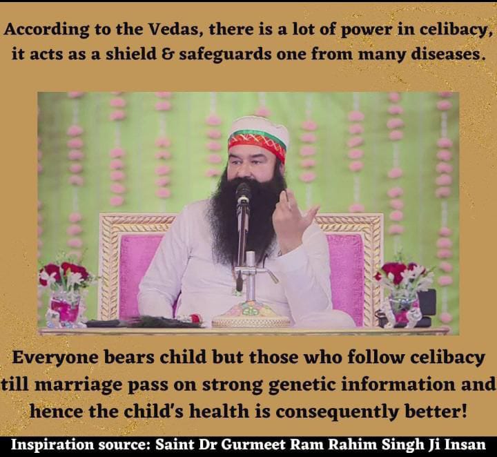 msg_lover_001's tweet photo. Saint Gurmeet Ram Rahim Ji explained how a person can live a healthy life by being disease-free, following the #Brahmacharya
Today millions of people are practicing celibacy before marriage following the teachings of Revered Guru Ji. https://t.co/7adtzA0LI0