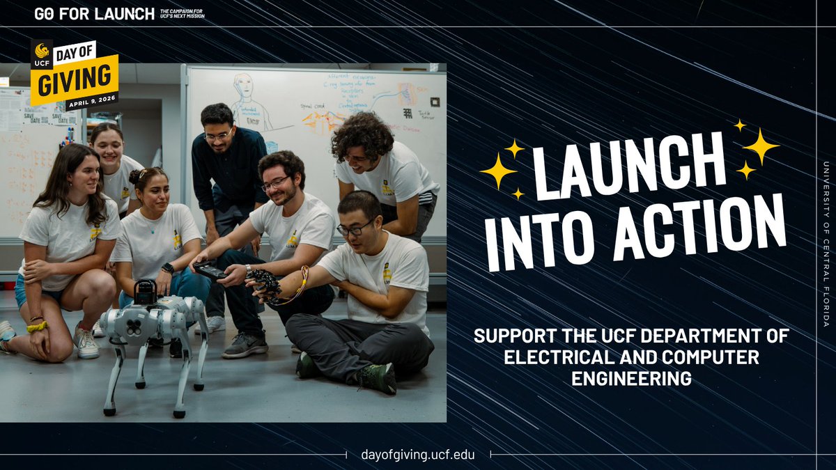 Our faculty and staff provide a dynamic education across a wide range of disciplines, including power and energy systems, computer systems and digital design, micro- and nano- systems and robotics. 

This #UCFDayofGiving, support ECE and a gift today: bit.ly/4vdIkDS