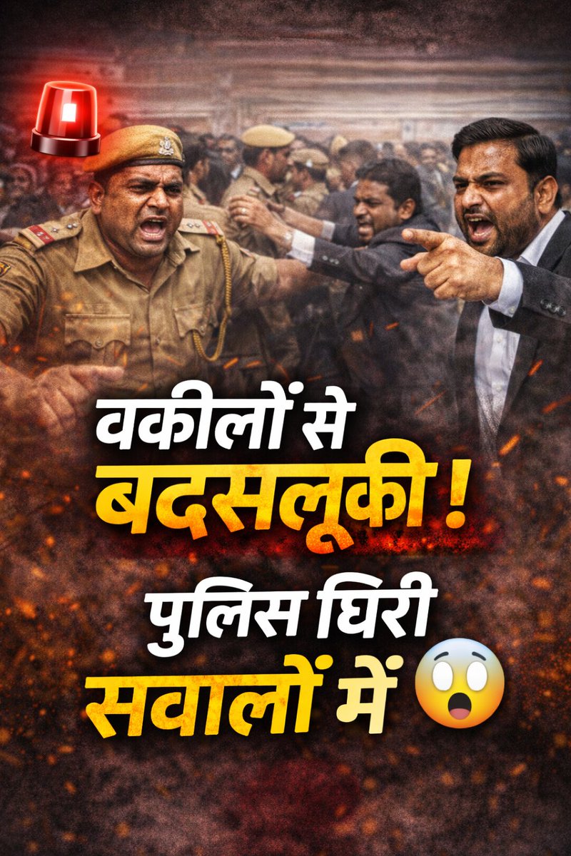 IndiaNow24's tweet photo. वकीलों से मारपीट और मोबाइल छीना! पुलिस पर बड़ा आरोप 🔥 थाने में बिना FIR बैठाया आरोपी, सवाल उठे 😱
#Lucknow #UPPolice #BreakingNews #ViralVideo #Lawyers #PoliceViral #Justice #IndiaNews #Trending #LegalNews #Shorts #YouTubeShorts #IndiaNow24 https://t.co/jgkz56RYCN