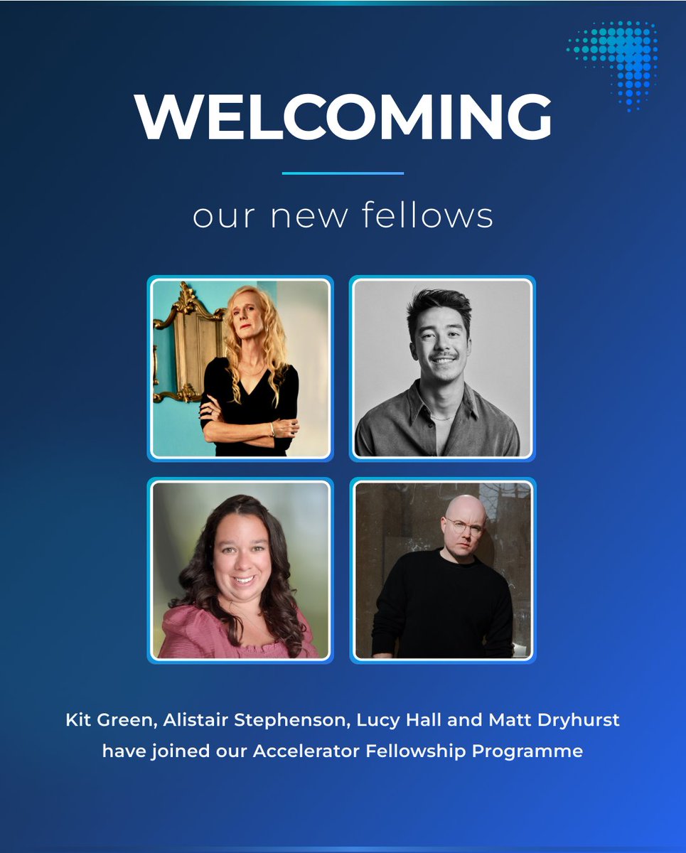 EthicsInAI's tweet photo. 🎉We are delighted to welcome four new Fellows to our Accelerator Fellowship Programme (@EthicsinAI_AFP).

Kit Green (@kit_green), Alistair Stephenson (@alistairws), Lucy Hall (@lucyhall03) and Mat Dryhurst (@matdryhurst) bring a wealth of expertise spanning the arts, humanitarian systems, labour and technology. We look forward to supporting their work as part of the Programme.

🔗Learn more about our Fellows:
https://t.co/Hniz07XzVQ