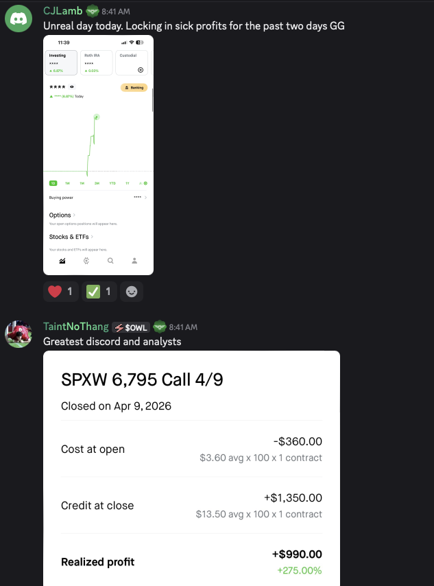 FlowbyBobby's tweet photo. $SPX commentary for life on top of contract alerts is undefeated. Join our group for permanent access and real time comments: https://t.co/oSapYhmxYq

Use code: BOBBY https://t.co/wZU9fkSBtq