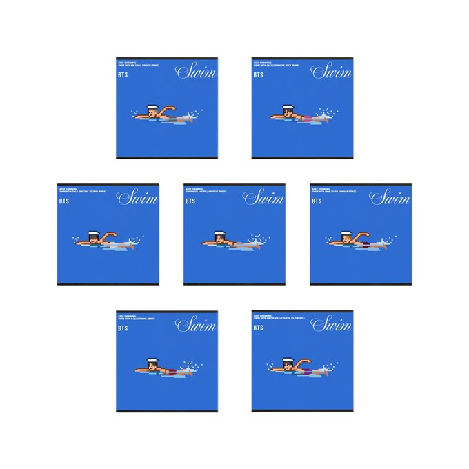 BTSx50States's tweet photo. iTunes links to purchase the new #Swim Pixel Art Covers: 

RM: https://t.co/oxjwSF6XPy
Jin: https://t.co/4wFh6ZSPoU
Suga: https://t.co/qSlhAdTUyQ
j-hope: https://t.co/5MzcAW0BIM
Jimin: https://t.co/RmIHX9944Y
V: https://t.co/17k31h6HrE
Jung Kook: https://t.co/QMHgoknS3d

@bts_bighit