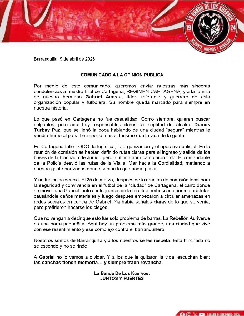 La Banda De Los Kuervos tweet media