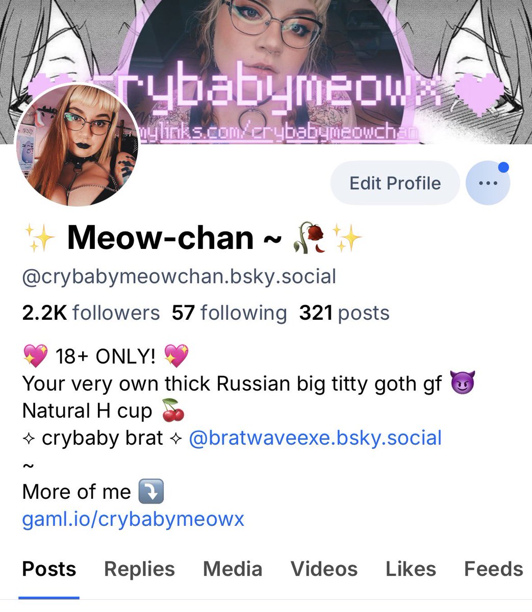 Due to the massive sweep that’s happening screwing real creators, make sure to follow me on Bsky cuz it sucks on here now 🤦‍♀️