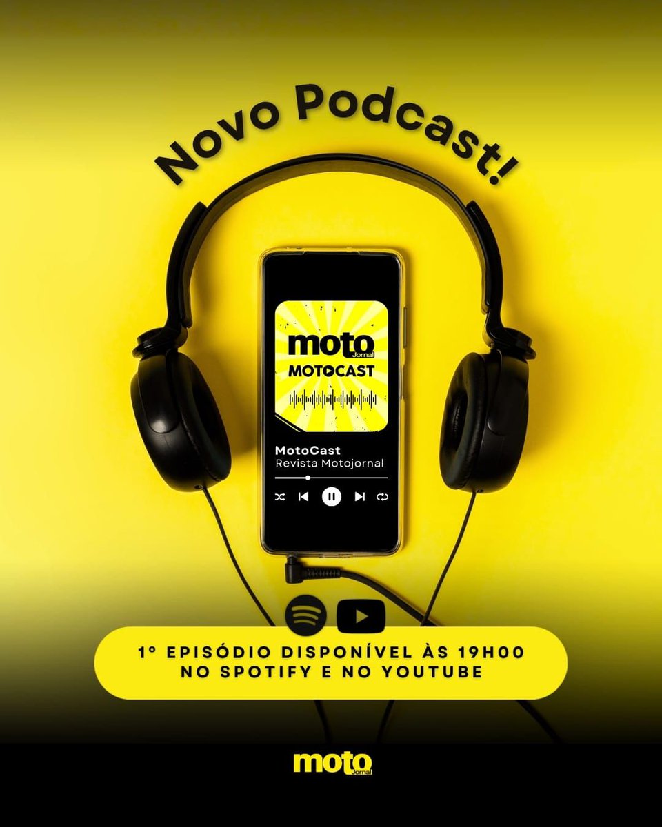 Vi7orMartins's tweet photo. Hoje estreamos podcast. No primeiro espisódio do Motojornal Motocast vamos falar... de motos. Às 19h00. https://t.co/xQid4AEOFh