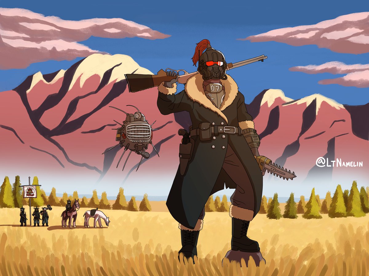 LtNamelin's tweet image. "15 Years after the Second Battle of Hoover Dam, the Courier takes in the sights of the great plains of Wyoming - 8/26/2296"

#fallout #fnv #falloutnewvegas