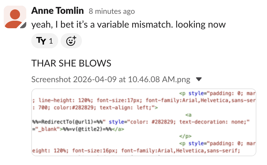 pompeii79's tweet photo. *I* think I'm funny.... #emailgeeks #emailpeeps #emaildev #emailmarketing https://t.co/pNH3FKQpYp
