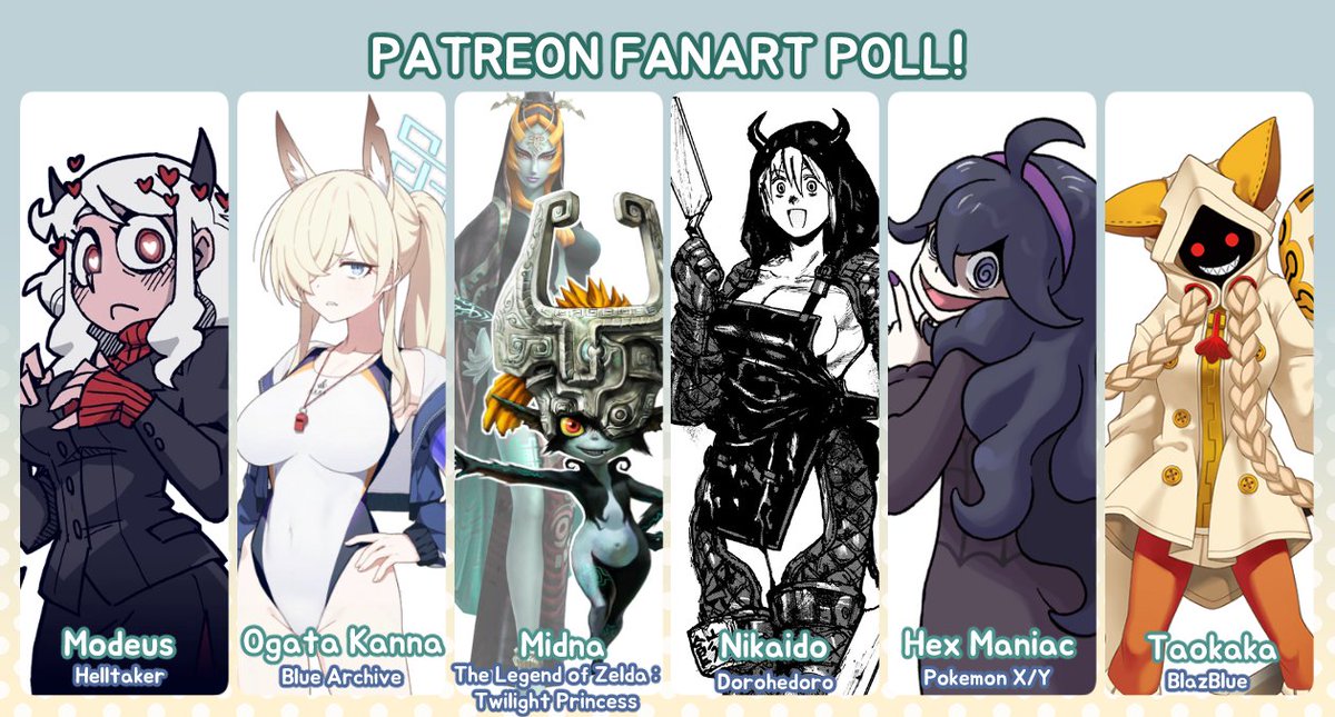 zi19191's tweet image. character fanart poll this month
