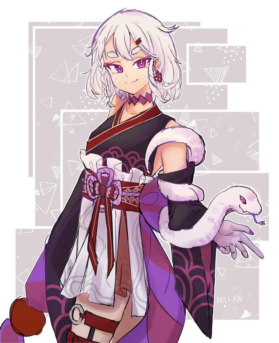Mili_An_'s tweet photo. 🐍⚪️
#sketch #clipstudiopaint #snake #anime https://t.co/1FLvh1EIyM