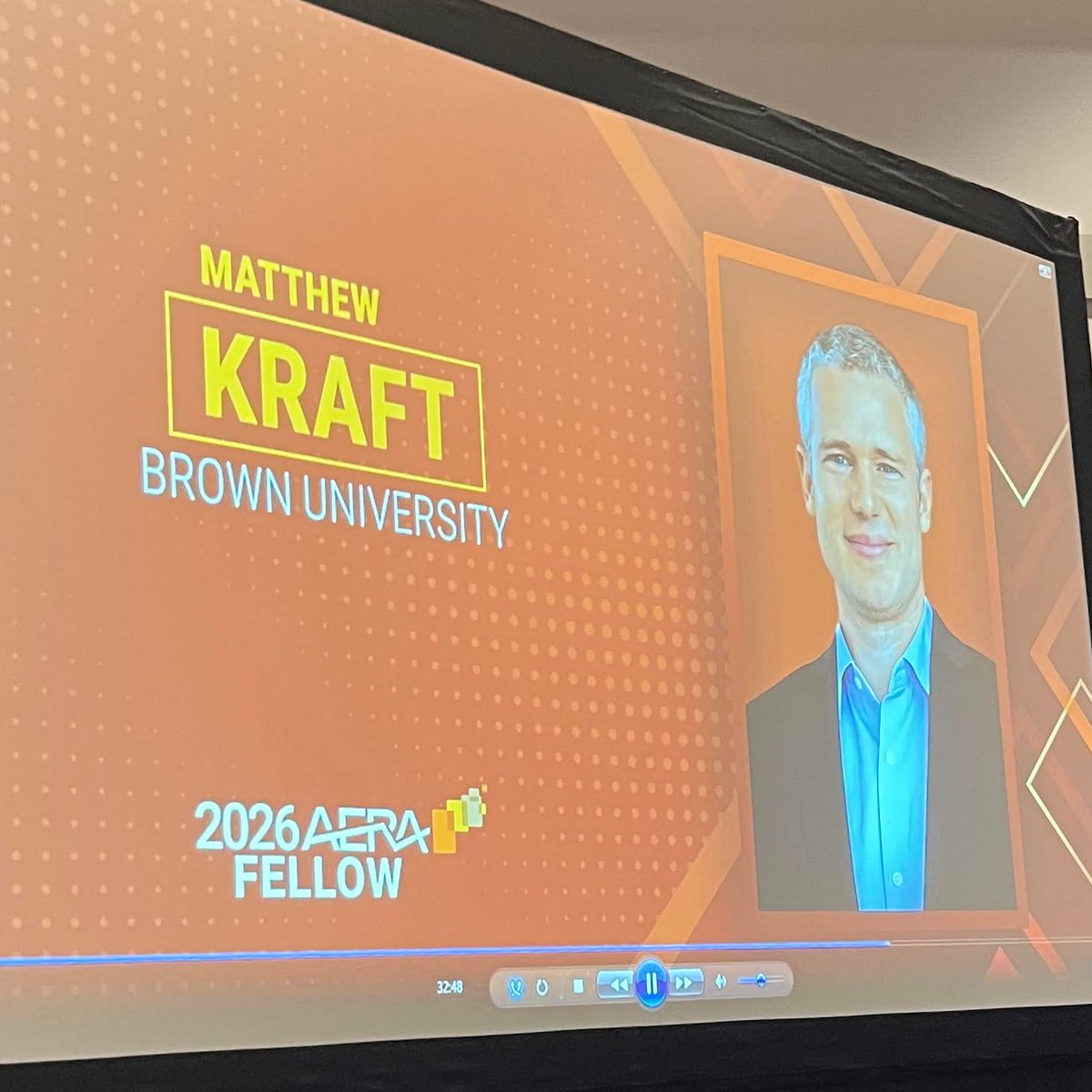 MatthewAKraft's tweet image. So honored to be inducted as an AERA Fellow this morning. @AERA_EdResearch #AERA2026
