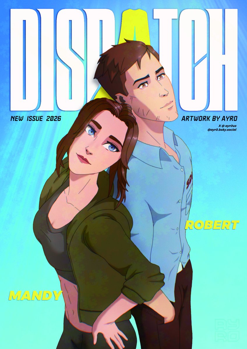 ayr0us's tweet photo. Robert &amp; Mandy #dispatch #robertrobertson #blondeblazer #dispatchgame #dispatchfanart https://t.co/oW0v697u4H