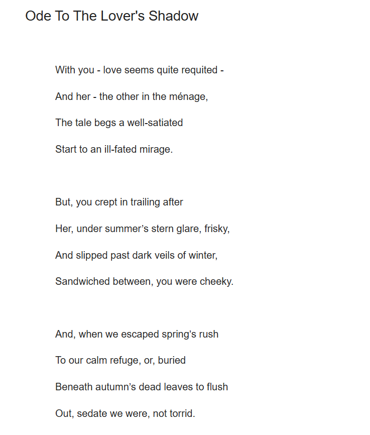 NewNonentities's tweet image. When she undressed, you too I watched,
Teased and loved you - of course, her too...

All was well till the denouement
When she charged me with wantonness...

If I could have another turn,
Will you be in high noon’s #blind spot?
Love still remains when lovers spurn...

#vss365
