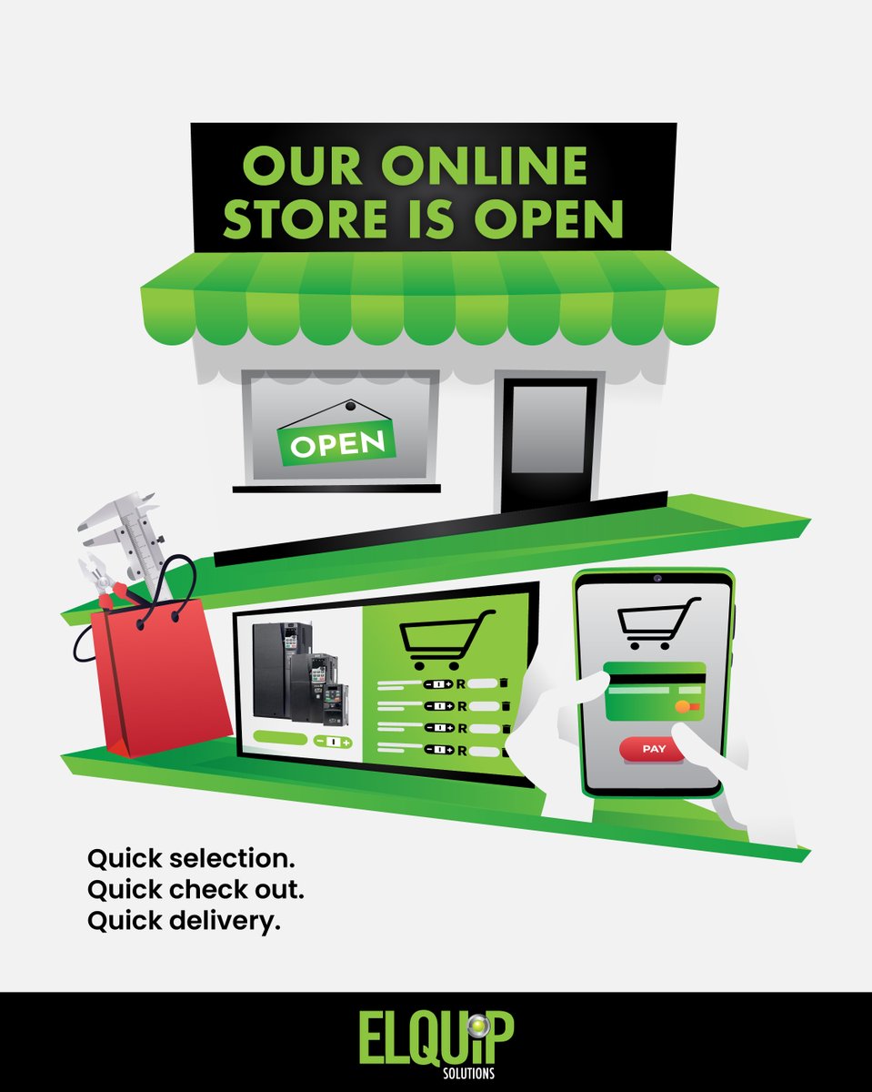 More of our expertise. More of our quality. Now just a click away.

We’re proud to introduce the Elquip Solutions online store.

Happy Shopping 👉 elquip.co.za

#ElquipSolutions #OnlineStore