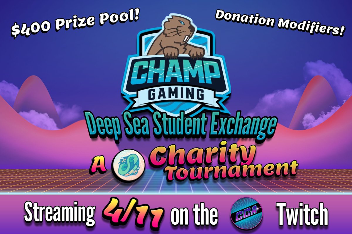 CCA_Splatoon's tweet photo. This Saturday, the CCA will be producing Champlain College Esports' Deep Sea Student Exchange Charity Tourney! 💖 

$400 Prize Pool for competing teams. Gimmick modifiers for each donation made. All for the Extra Life event supporting the Children's Miracle Network of hospitals! https://t.co/AfGXyd3UnK