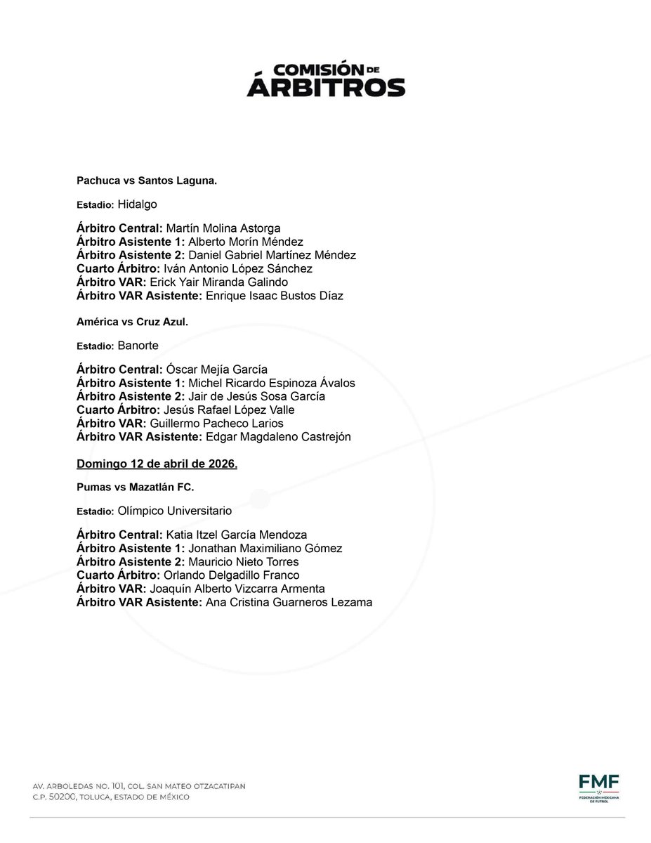 Comisión de Árbitros tweet media
