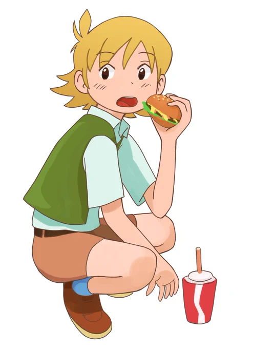 ハンバーガーとコーラ