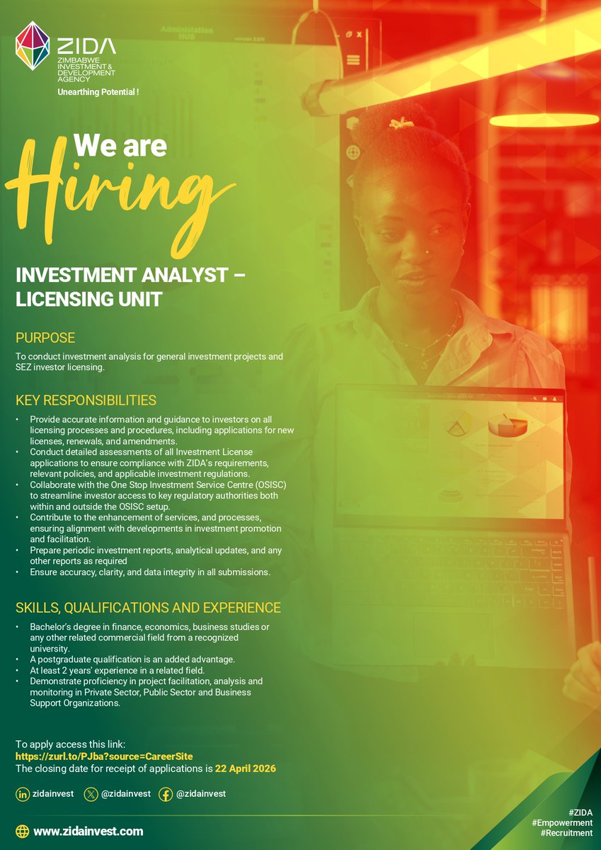 Zimbabwe Investment and Development Agency tweet media