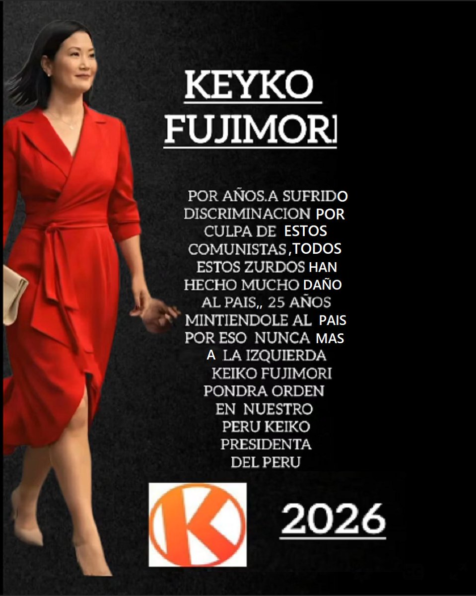 Wolfdruida's tweet photo. @delurens @PasquinDeM Los peruanos debemos votar masivamente por Keiko y evitarnos una traumática segunda vuelta. Tiene el mejor plan de gobierno, el mejor equipo y ella está en su mejor momento de madurez como para ocupar la Presidencia del país. https://t.co/dLKm6e94hX