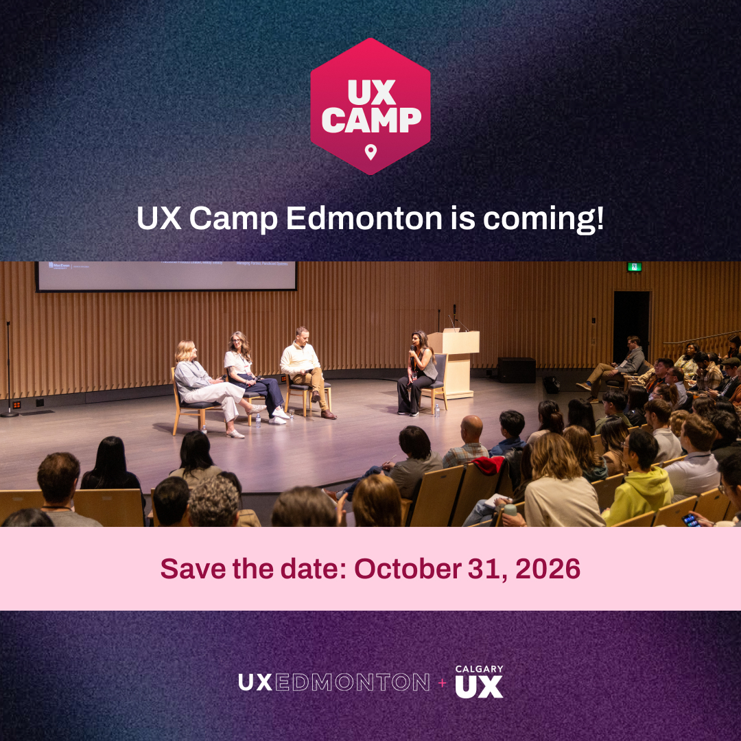 uxyeg's tweet photo. UX Camp Edmonton is coming back 👀

📅 October 31, 2026
🎟️ Early Bird tickets drop April 15

Stay tuned…

#UXCampEdmonton #UX #EdmontonTech https://t.co/3tezBj0486