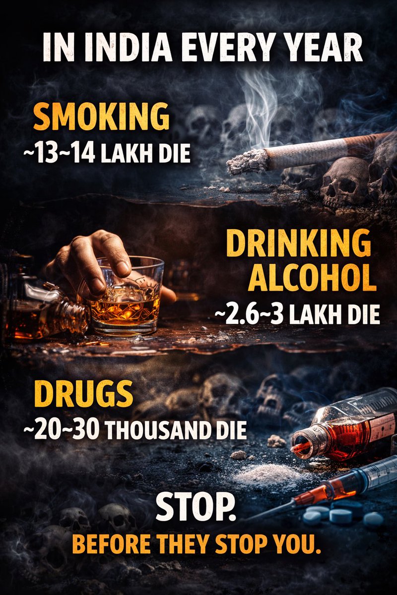 BhatiSinghSonu's tweet image. #Moralvalues can be inherited—
but only self-realisation makes them unshakable.

People know smoking &amp;amp; drinking harm them, yet continue.

The problem isn’t ignorance—
it’s the gap between knowing and living.

Without moral values, there is no true #spirituality.