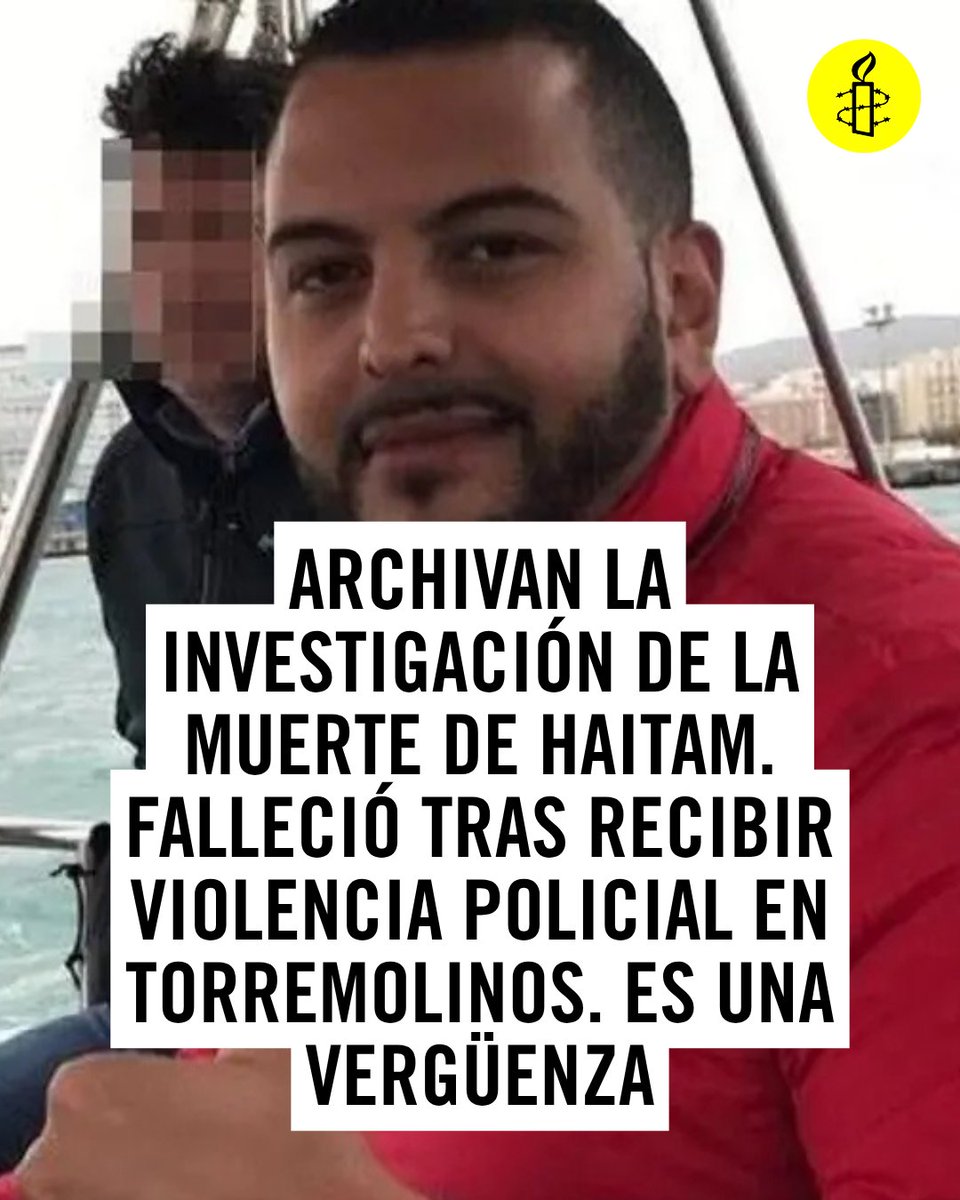 amnistiaespana's tweet photo. ⚠️ Denunciamos el archivo de la investigación por la muerte de Haitam Mejri tras una actuación policial con táser y espray irritante que podría constituir tortura. Basar el archivo solo en un informe forense es inaceptable. Firma: https://t.co/lmyBO4UfCM e HILO. @interiorgob @DefensorPuebloE
