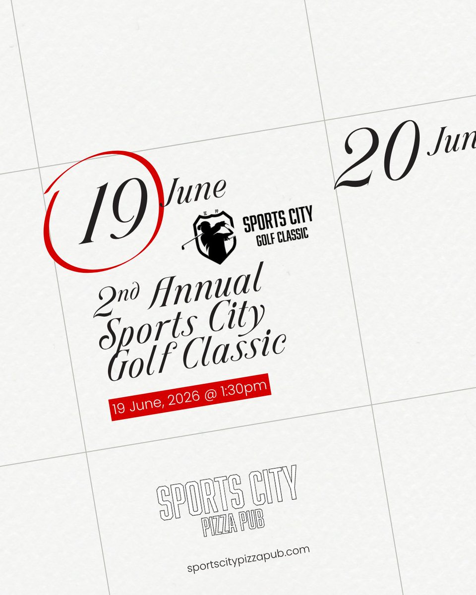 SportsCityPizza's tweet photo. Don’t miss out on the 2nd Annual Sports City Golf Classic! Happening Friday June 19th!

https://t.co/fWQA2dp7tP https://t.co/zrQIQQkonH