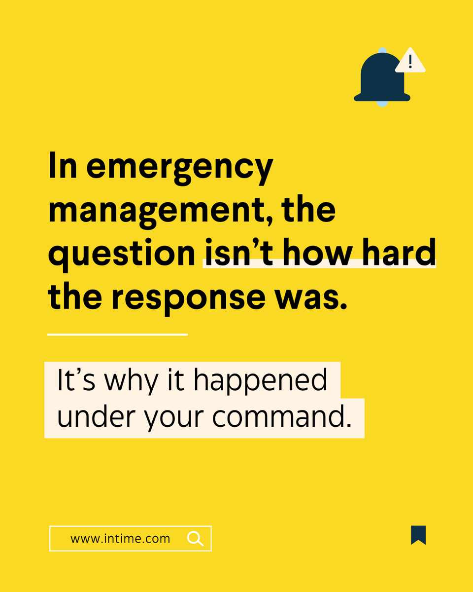 InTime_Soft's tweet photo. Can you answer these with confidence?

-Real-time personnel visibility
-Future resource gaps
-Who’s actually available to respond

In emergency management, no one asks how hard it was. They ask why you weren’t ready.

#EmergencyManagement #IncidentCommand https://t.co/s4tTcQ7tta