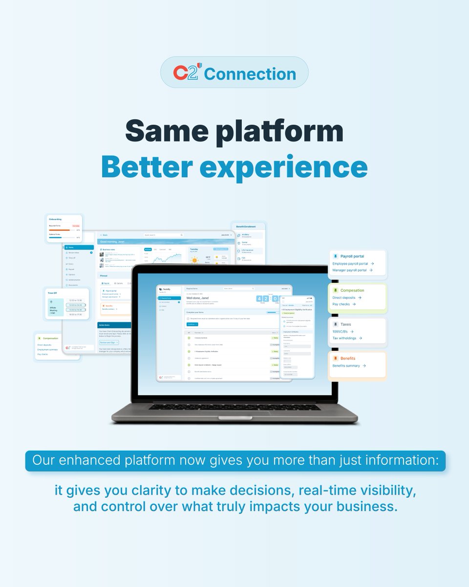 C2Essentials's tweet photo. Redesigned for simplicity. Built for accessibility. Made easier, everywhere.
Same platform. Just smarter.

#HRTech #HumanResources #EmployeeExperience #DigitalTransformation #ProductivityTools #HRTools #HRSoftware https://t.co/K9d4XDVgZW