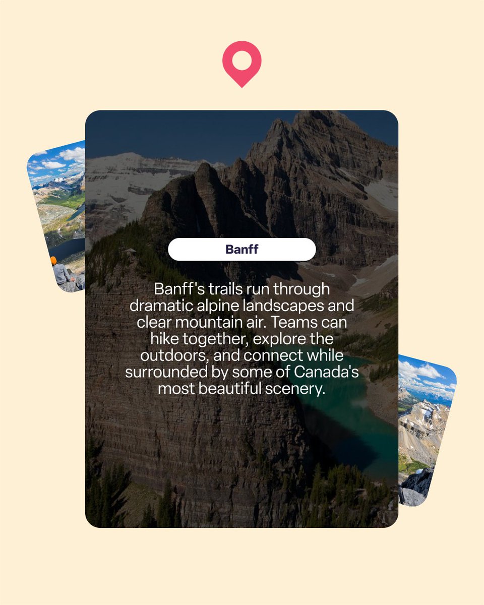 offsiteio's tweet photo. Banff’s mountains make every offsite feel unforgettable. 🏔️

Offsiteio handles the logistics—so your team can focus on the views (and the bonding).

#Banff #CanadianRockies #TeamOffsite #CompanyRetreat #Offsiteio https://t.co/uexcElPqvK