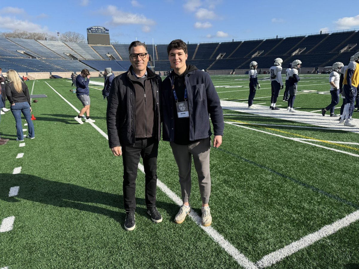 colepalek7's tweet photo. Thanks to @yalefootball for having me out today! Had a great talk with @coach_smcgowan! 
@coach_cahill @CoachJanecek @hinghamfootball @coachtjbyrne https://t.co/mBdvZJ0S8w