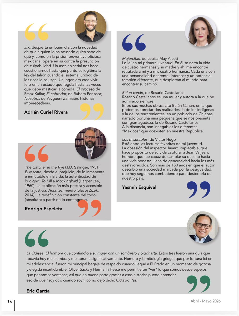 GLaveaga's tweet photo. En el número abril-mayo de 'La Barra' (revista de la @BMA_Abogados) que tengo el honor de dirigir, algun@s abogad@s mencionamos tres o cuatro libros que marcaron nuestras vidas. 
Comparto con ustedes la encuesta 1/2 : https://t.co/0wDPRwwS9E