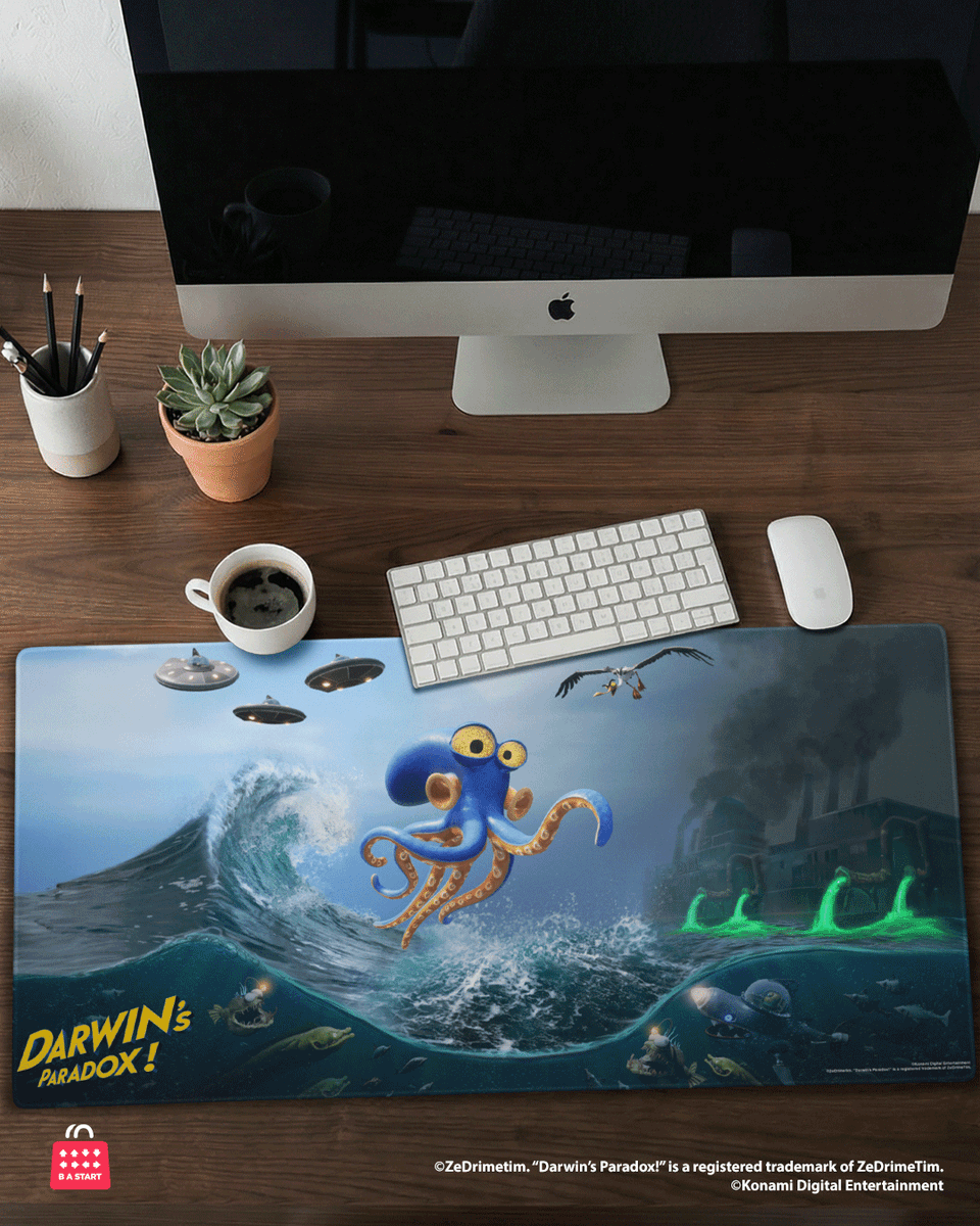 OKSGEAR's tweet image. Have you met Darwin? 🐙

Step into his world 🌊

and help him find his way home.

Shop now: ow.ly/uJUW50YF5ZQ

#OKSGear #KONAMI #DarwinsParadox