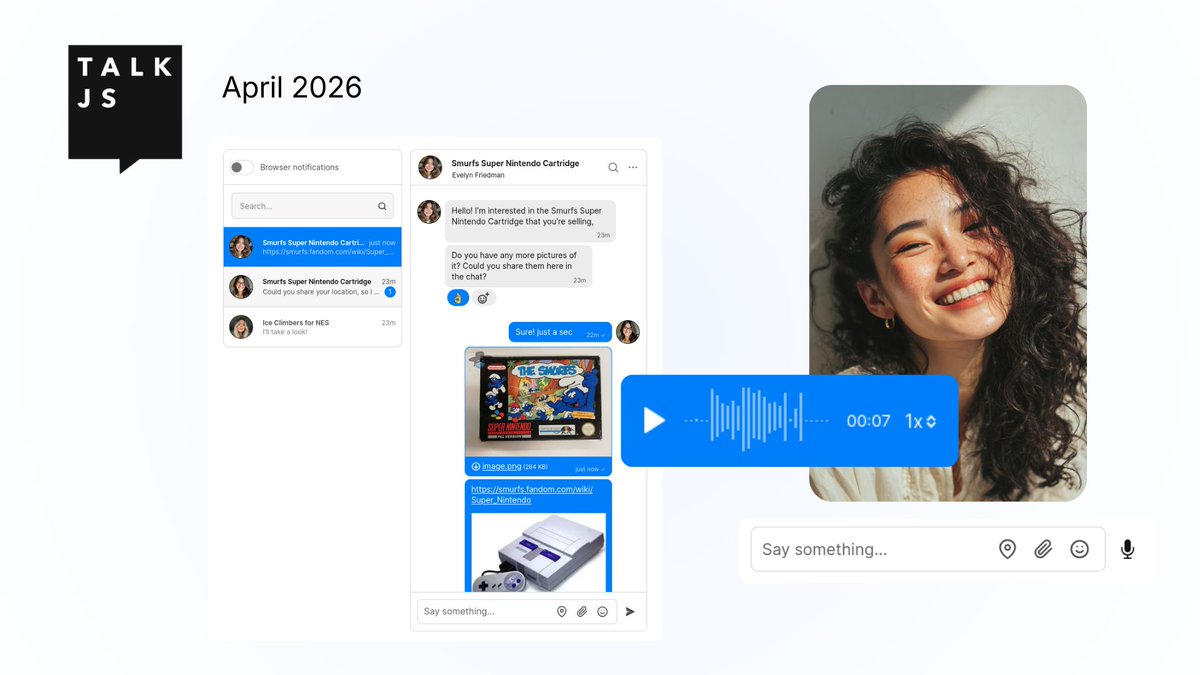 TalkJS tweet media
