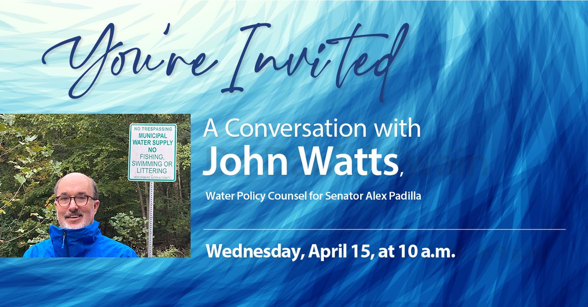 RWAh2o's tweet photo. What are Senator Padilla’s top priorities on water policy? Join us on April 15 at 10 a.m. for RWA’s Coffee Chat with John Watts for insights on federal direction, funding, and what’s ahead for #CAwater. Register: https://t.co/FtONfBhPIx https://t.co/x9HcLlnrZi