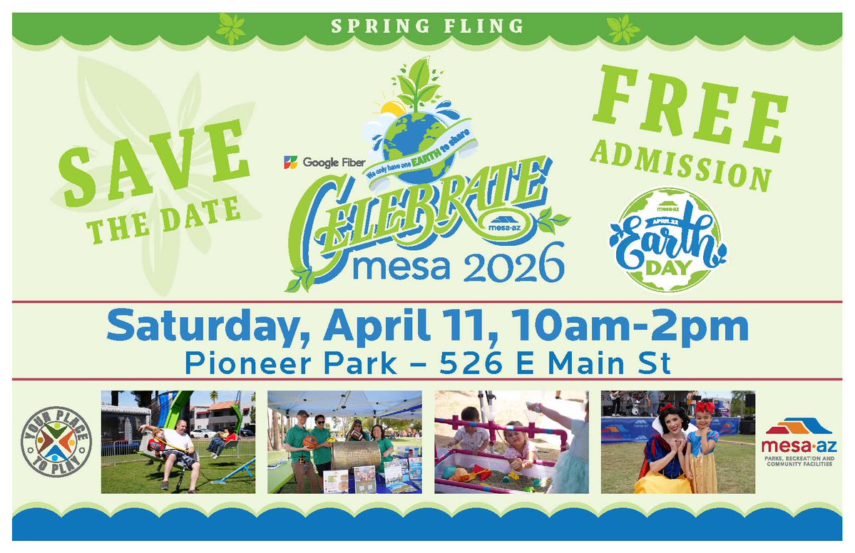 Acompañe a MCAQD este fin de semana para #CelebrateMesa y #EarthDay en Living Green Village de <a href="/MesaThingsToDo/">City of Mesa Parks and Recreation</a>. ¿Desea continuar la celebración en casa? Visite bit.ly/3JF1VWh para solicitar un kit gratuito Clean Air #STEM.