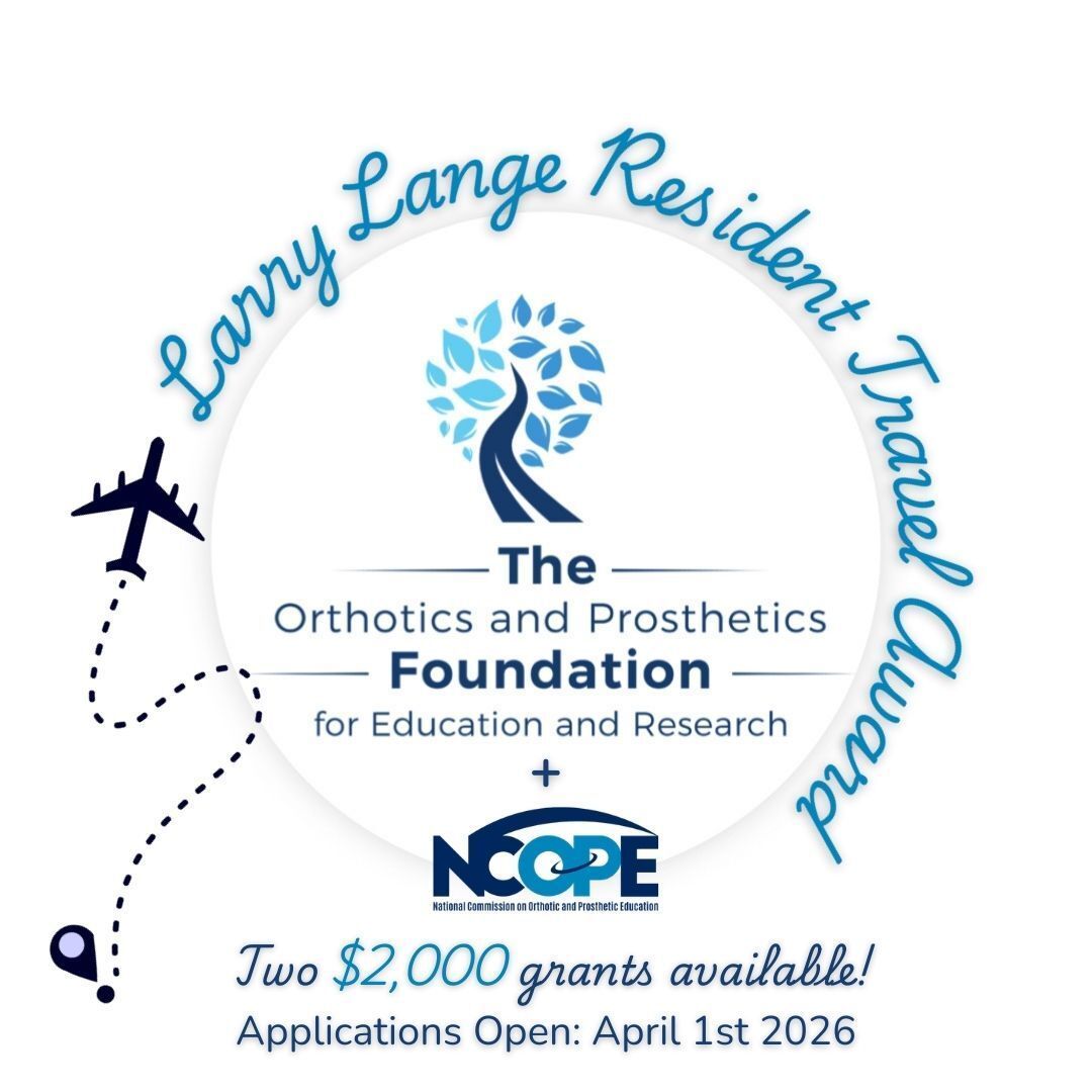 NCOPEOP's tweet photo. ‼️ NCOPE is proud to support the Larry Lange Resident Travel Award!

Two $2,000 tax-free awards will help O&amp;P residents attend national conferences and grow professionally.

📅 Apply by May 4!
🔗 https://t.co/01GlCFkJvA

#OandP #Prosthetics #Orthotics #ProfessionalDevelopment https://t.co/yG3KfvpSOw