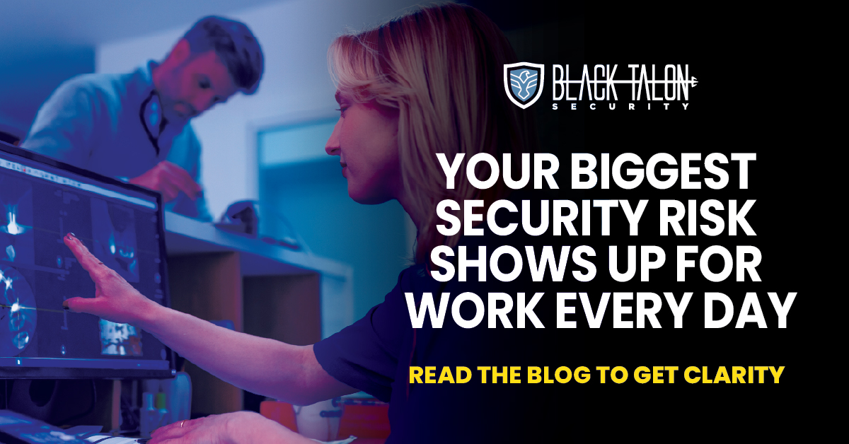 Your firewall can't stop an employee from clicking a malicious link.

Approximately 60% of cybersecurity risk walks through the front door every morning.

Is your team trained to handle it? blacktalon.co/3OfDlSp

#CyberSecurity #DentalCybersecurity #BlackTalonSecurity