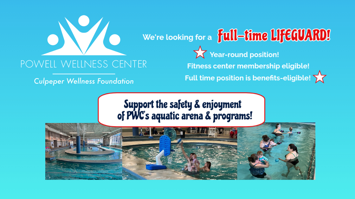 PWC_Culpeper's tweet photo. Apply for a year-round lifeguard position to support the safety &amp; enjoyment of our indoor aquatic arena! Visit https://t.co/OrTgHJEeG8 &amp; click Careers button on home page for details https://t.co/H5IUytHiLV