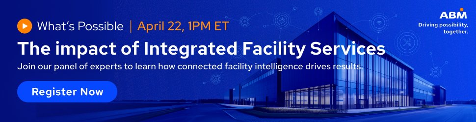 facilityexec's tweet image. Integrated facility services are transforming operations, efficiency, and cost control.

Join our webinar to learn how a connected approach can drive better outcomes across your facilities.

Register: dlvr.it/TRy6wQ

#FacilityManagement #SmartBuildings #CRE #Operations