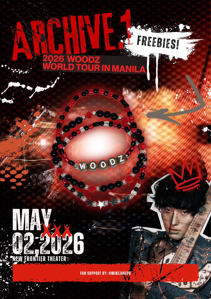 𝐖𝐎𝐎𝐃𝐙 𝐀𝐫𝐜𝐡𝐢𝐯𝐞.𝟏 𝐢𝐧 𝐌𝐚𝐧𝐢𝐥𝐚 🎸✨
fan support by <a href="/minejakepc/">ly🌱will see WOODZ!</a>

☆ 1:1 𝔥𝔞𝔫𝔡𝔪𝔞𝔡𝔢 𝔟𝔯𝔞𝔠𝔢𝔩𝔢𝔱
like,rt &amp; follow me for updates

↳ limited qty only ⏳
↳ trades are welcome 🤝 (dm me!)
↳ time &amp; loc: tba 📍

#WOODZ #우즈 #조승연
#Archive1_in_Manila