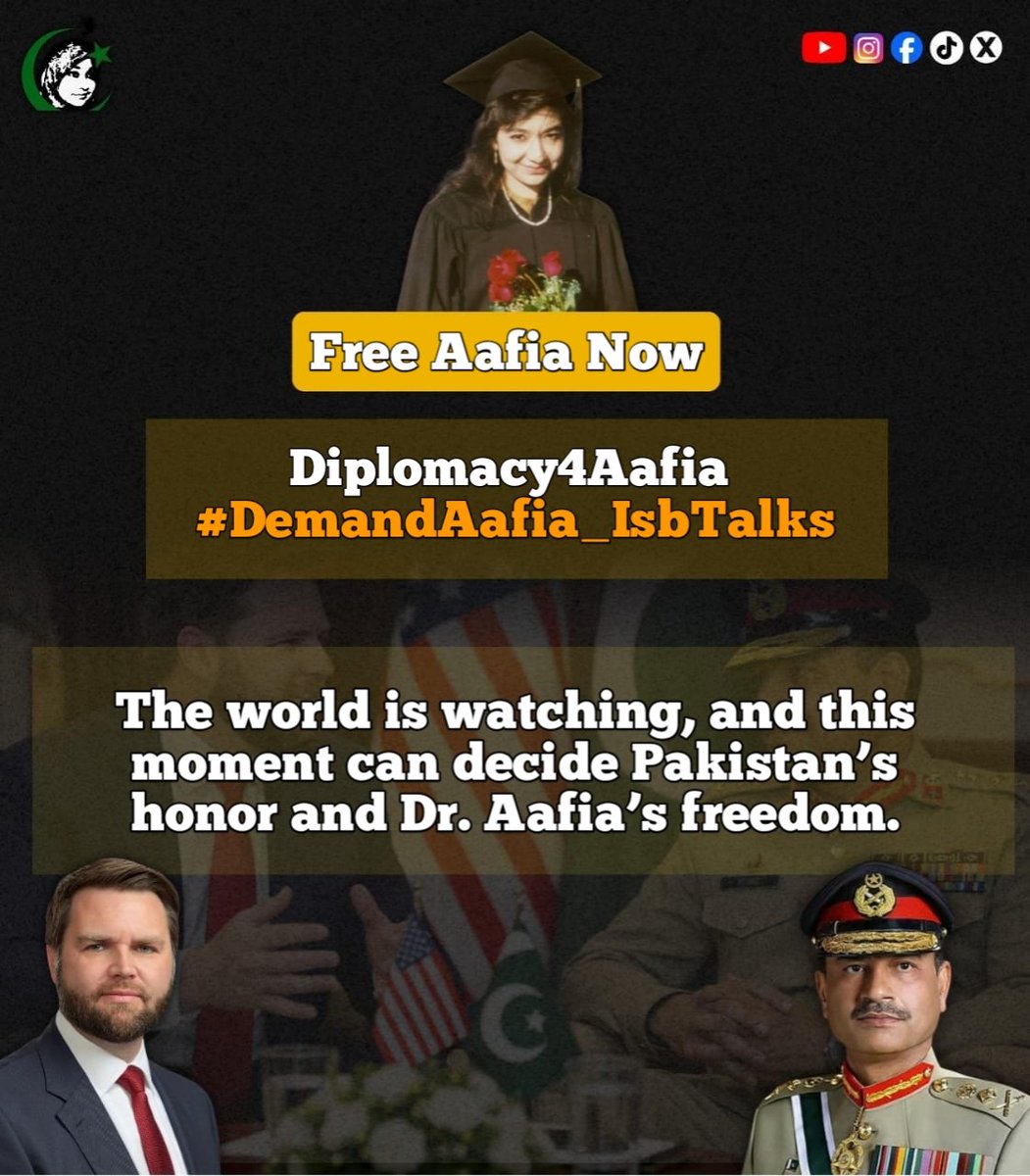 laughingbird_4's tweet photo. Let this moment mark the day hope overcame silence — bring Dr. Aafia back now.
Diplomacy4Aafia
Field Marshal Bring Aafia back
#DemandAafia_IsbTalks
Fati https://t.co/NGXOtekl28
