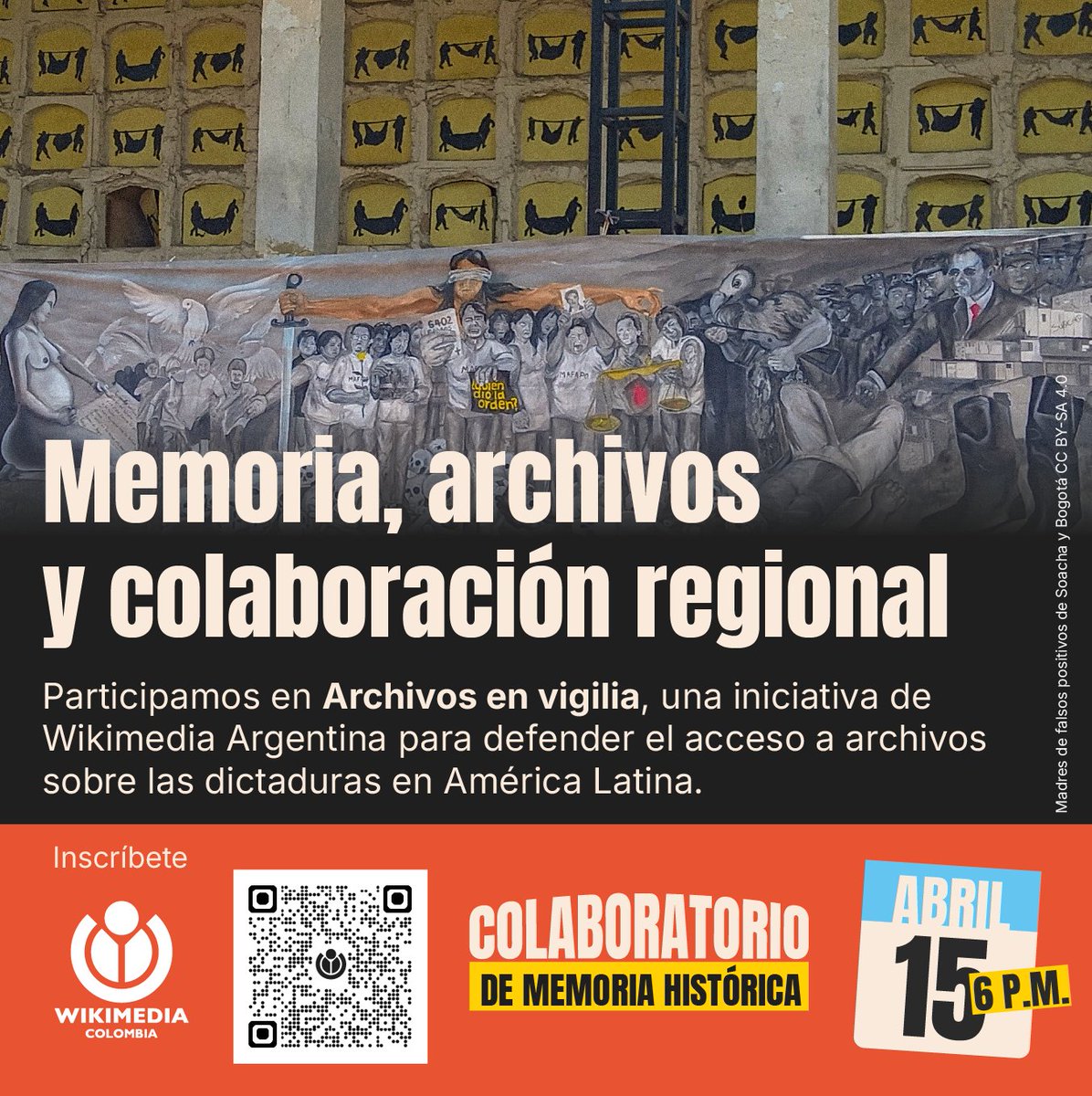wikimediaco's tweet photo. 📂✨ Compartimos nuestra participación en #ArchivosEnVigilia

En el Día de las Víctimas, destacamos este proceso de memoria colectiva.
Liberamos 308 archivos del Archivo de MAFAPO en Wikimedia Commons.
Leé sobre este proceso: https://t.co/HMrNnUc0U6 https://t.co/3sRktXMAq5
