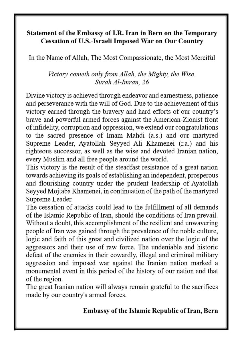 IRANinSWITZERLAND tweet media