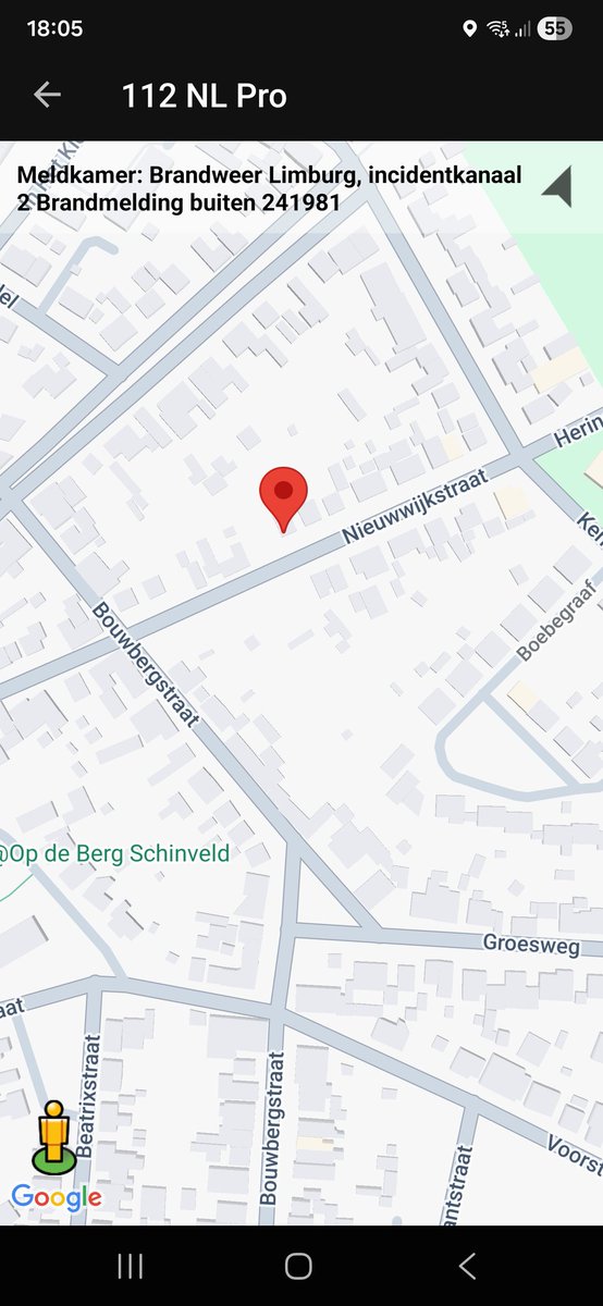 Brandmelding Buiten in Schinveld