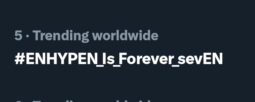 Trending worldwide as always 🔥🔥

#ENHYPEN_Is_Forever_sevEN
#BOYCOTT_BELIFT_until_Change