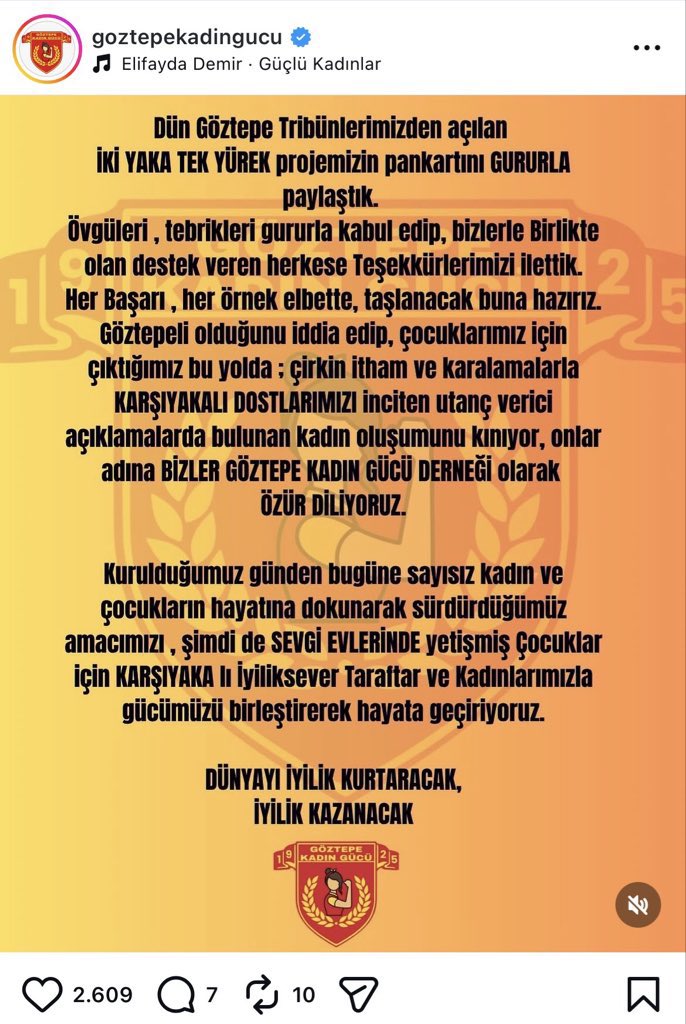 Bu kadın gücü  nedir ya? Bide bizi sanki kadınlara düşmanmışız gibi gösterdiler. Bize ve tribünümüze verdikleri zararı yemin ediyorum Karşıyakalılar veremezdi. Ben içimize rakiplerimizin yerleştirdiğini düşünmeye başladım.Yazık .. #Göztepe